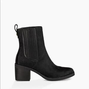 UGG Women's Camden Exotic Boot Black Calf Hair Size 9 Chelsea Fall Winter
